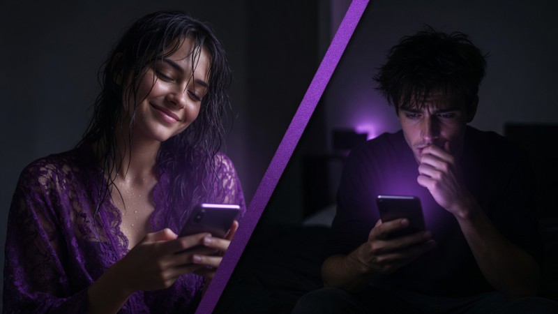 Couple chatting after a successful sex date